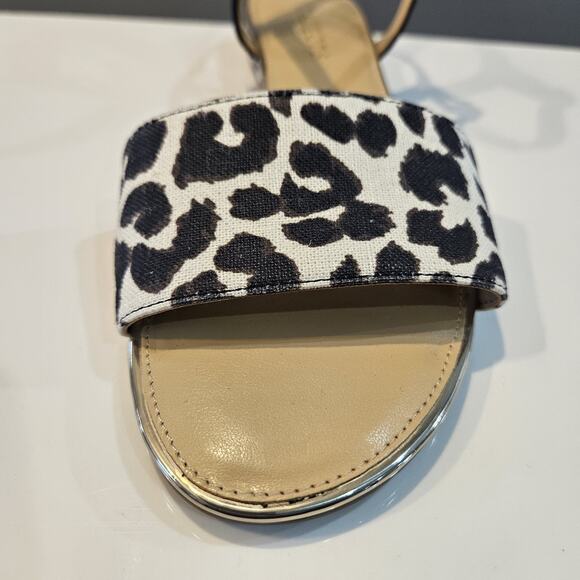 Talbots Ankle Adjustable Strap Animal Print Size 8.5M Open Toe Flat Sandals - Picture 3 of 9